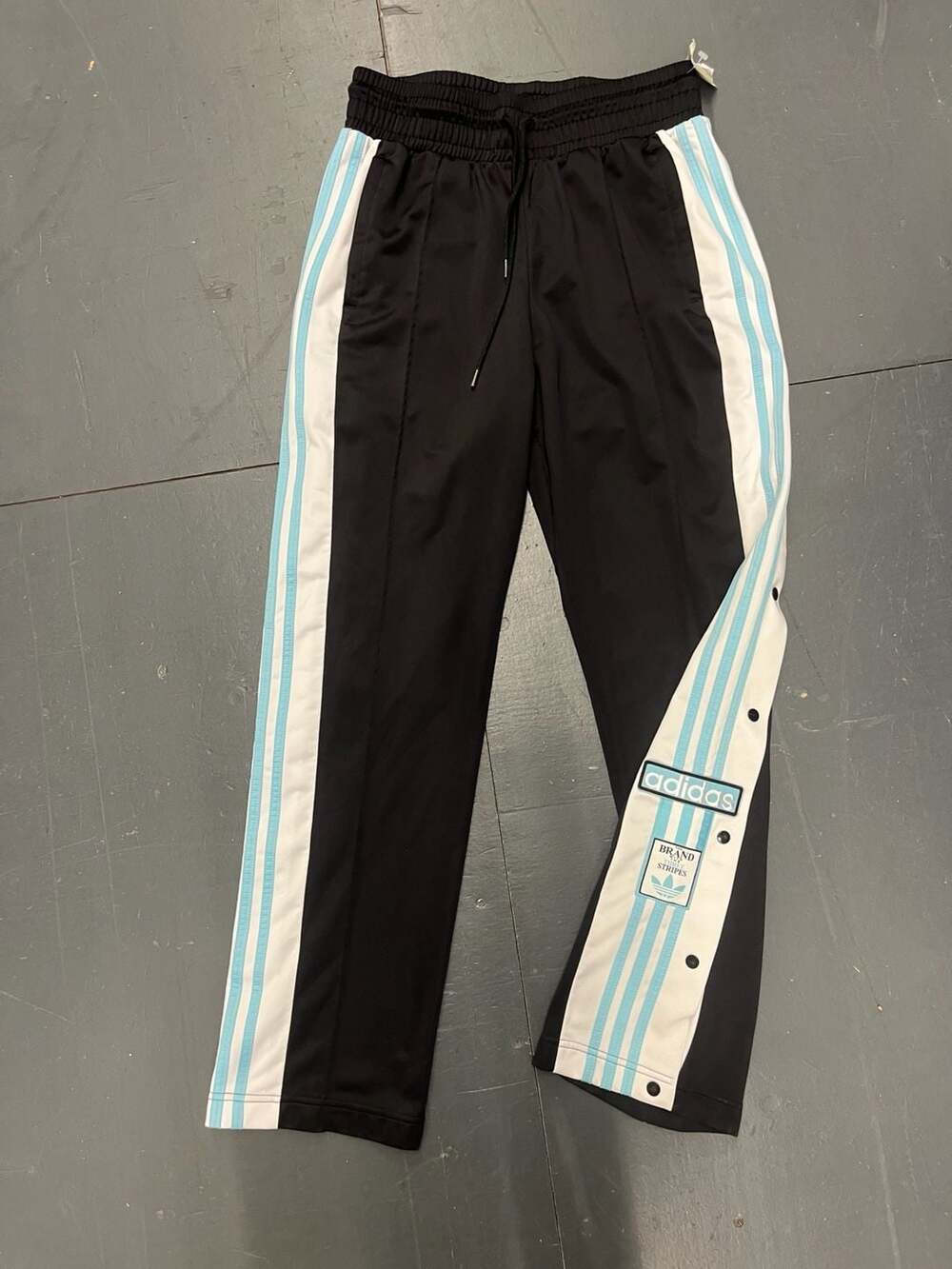 Adidas Adibreak Black and Blue Snap Track Pants Size M